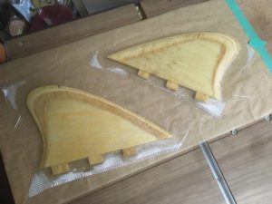 hand made wood fins